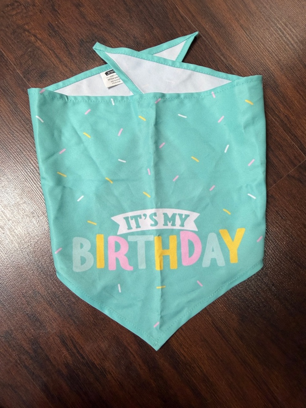 It's My Birthday Teal Dog Bandana - Party Pet Accessory